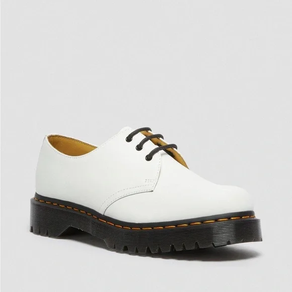 Dr. Martens 1461 Bex Smooth Leather Unisex White Oxford Shoes Sz W-8 M-7 NEW